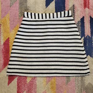 Express Skirt Size 4 Black White Women Stripe Mini